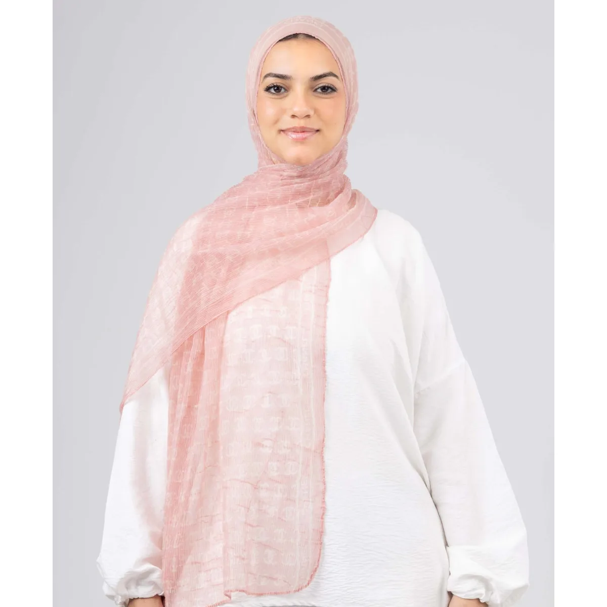 Le Voile Chain Luxury Crushed Scarf