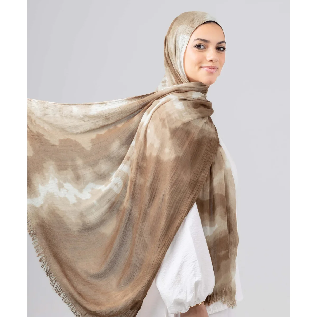 Le Voile Wave Dye Linen Scarf