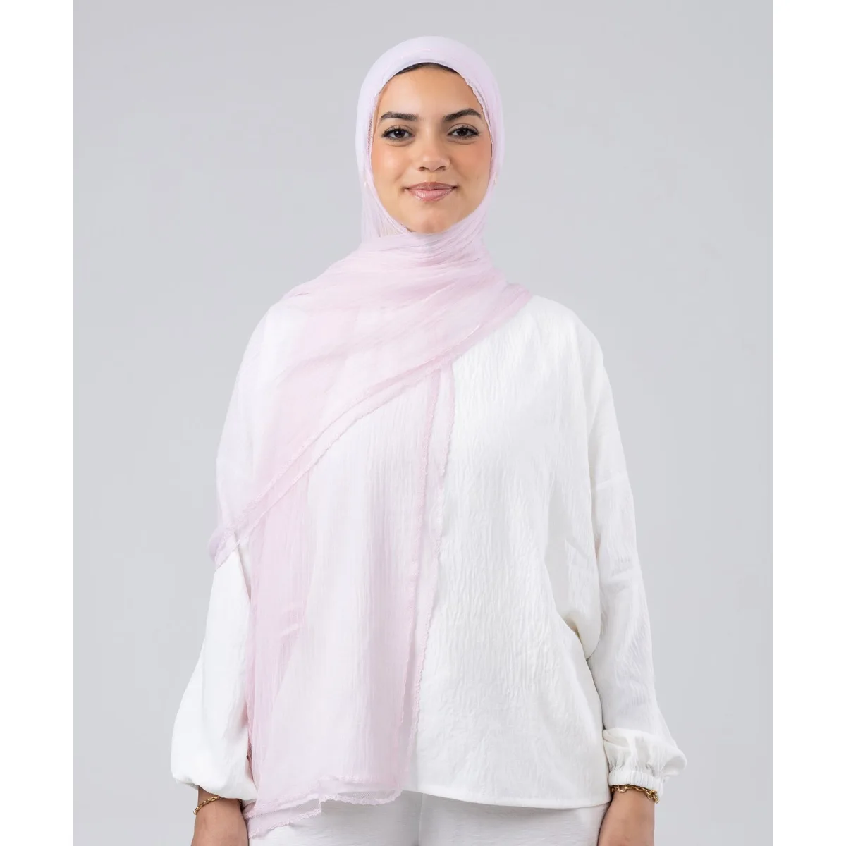 طرحة شيفون كرينكل بدانتيل Trim من لو فوال