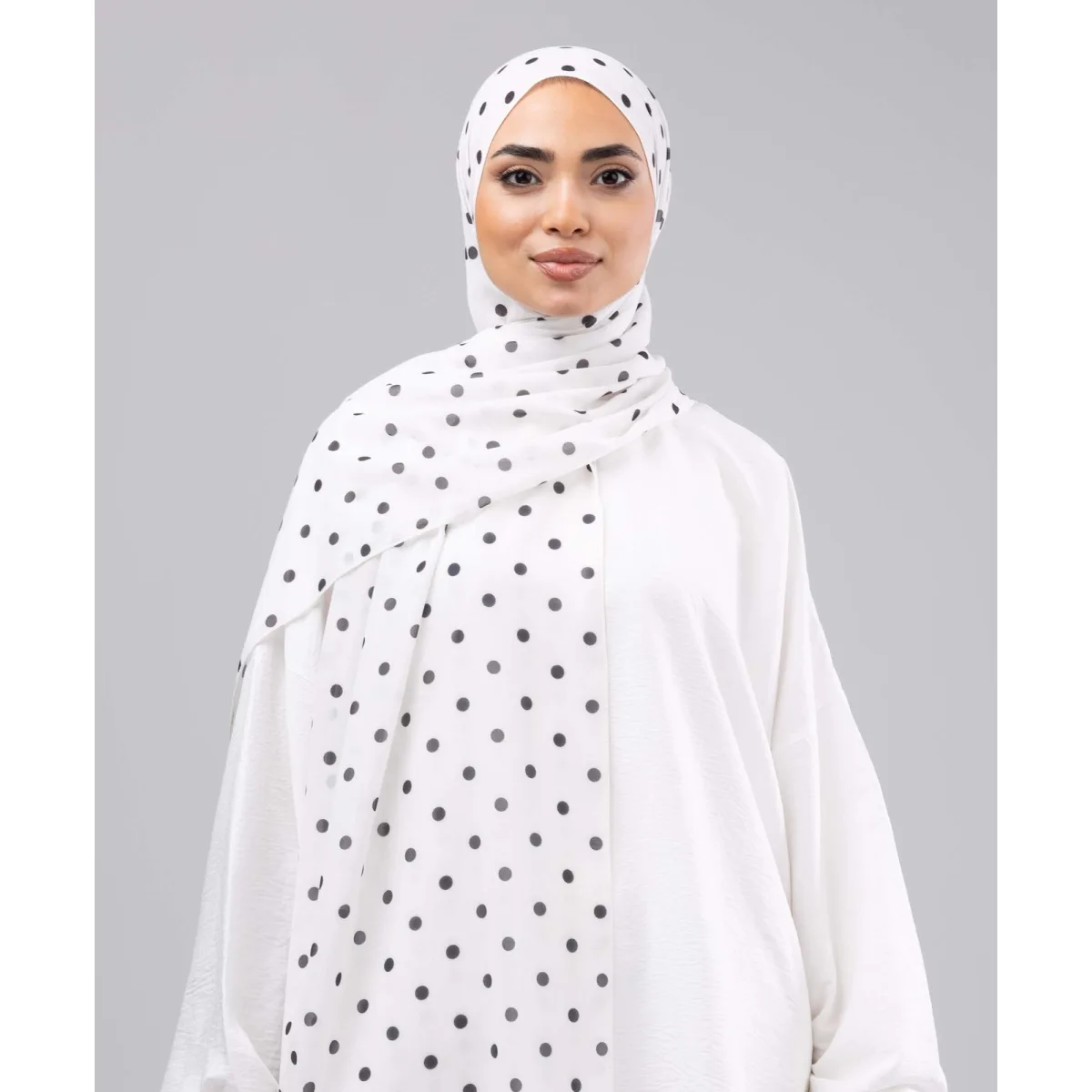 Le Voile Classic Dots Chiffon Scarf