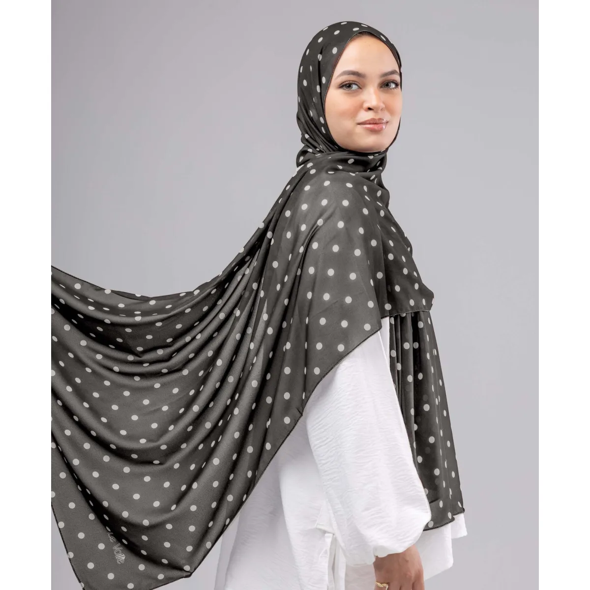 Le Voile Classic Dots Chiffon Scarf