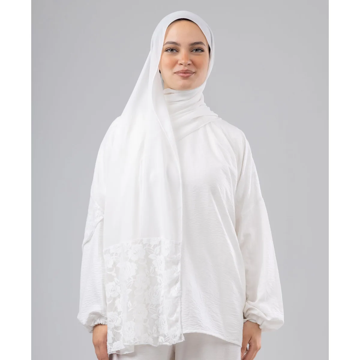 طرحة دانتيل وشيفون 190×60 سم من لو فوال