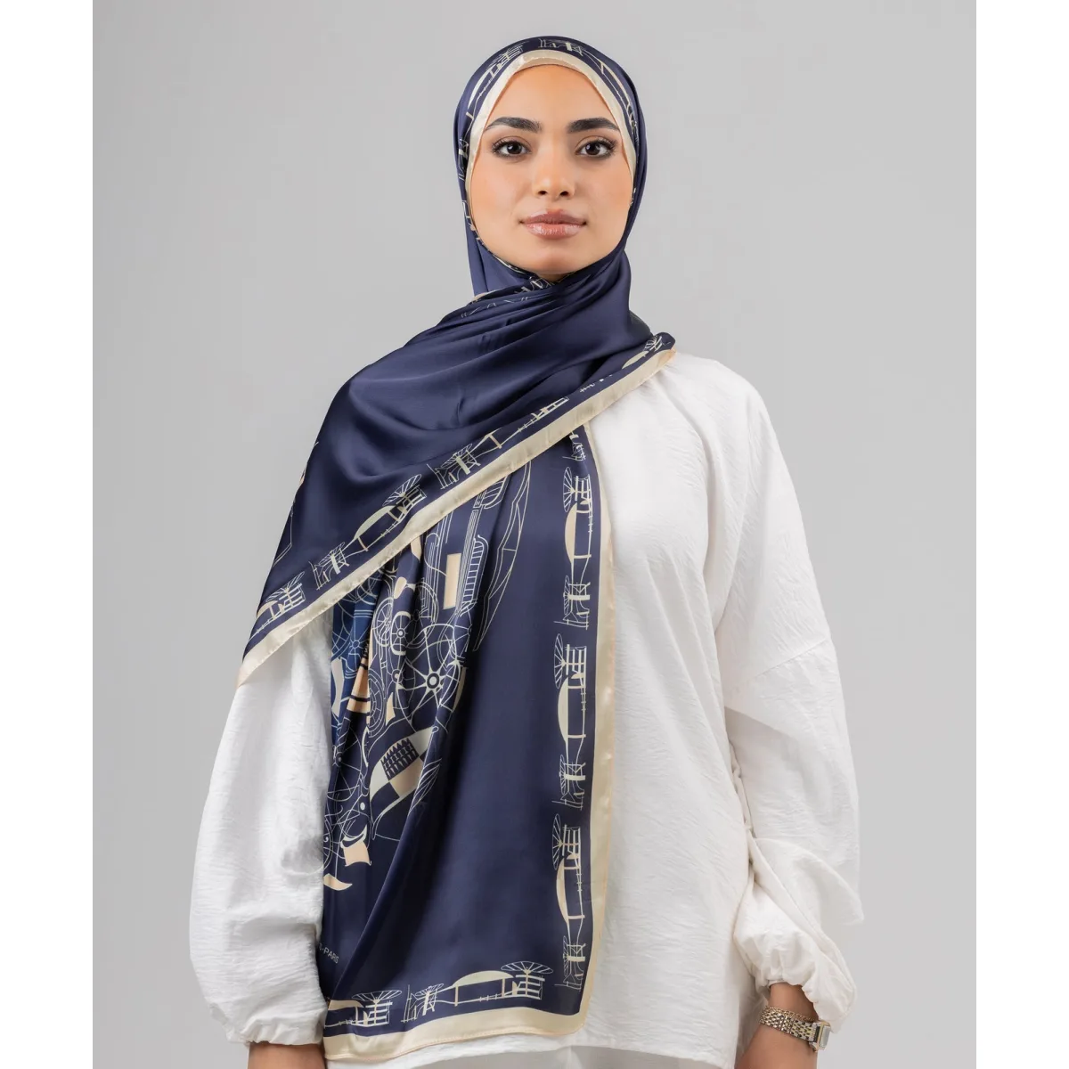Le Voile Midnight Silk Scarf