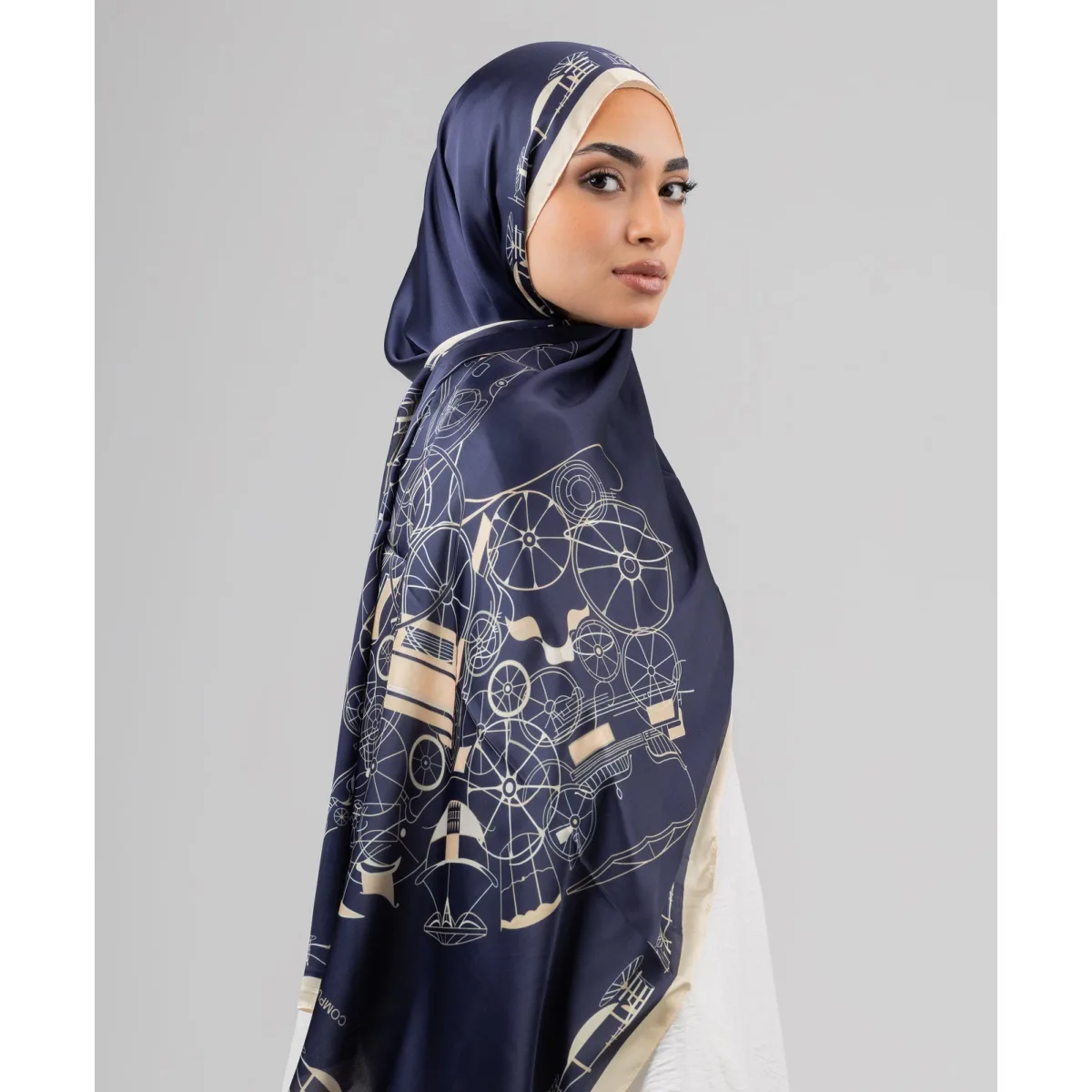 Le Voile Midnight Silk Scarf