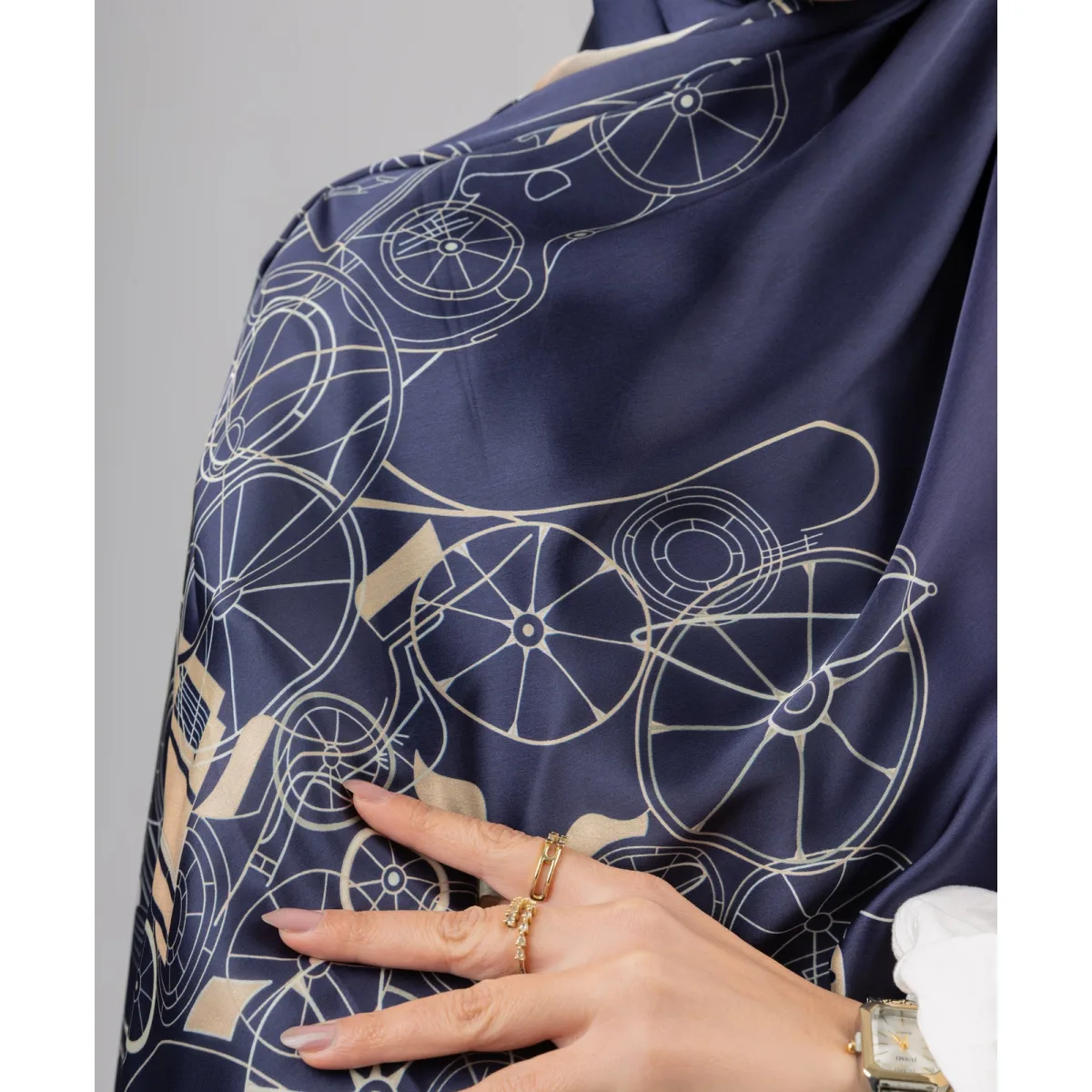 Le Voile Midnight Silk Scarf