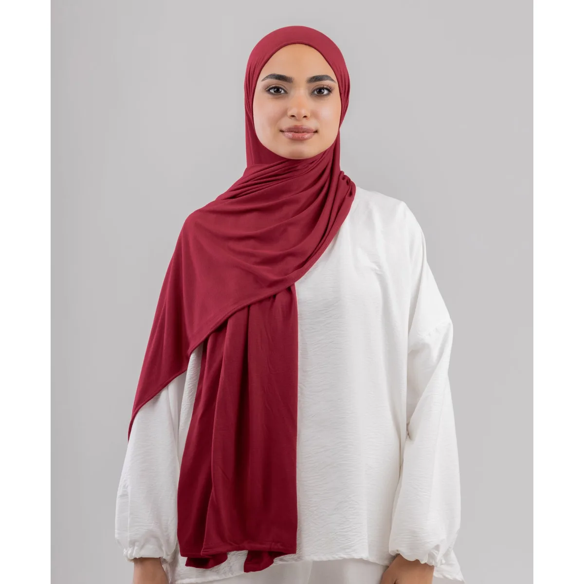 طرحة قطن ليكرا سادة من لو فوال