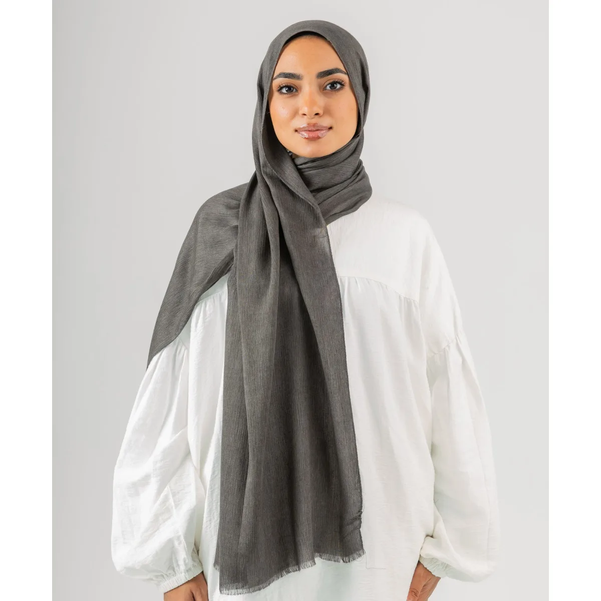 Le Voile Foggy Marble Tassels Cotton Scarf