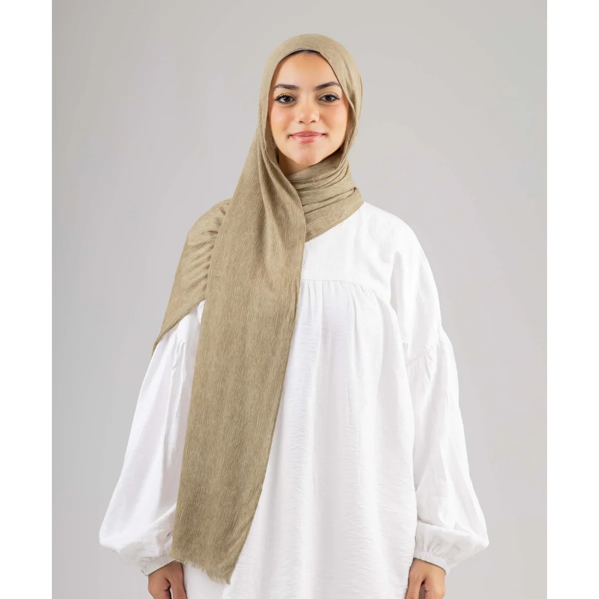 Le Voile Foggy Marble Tassels Cotton Scarf