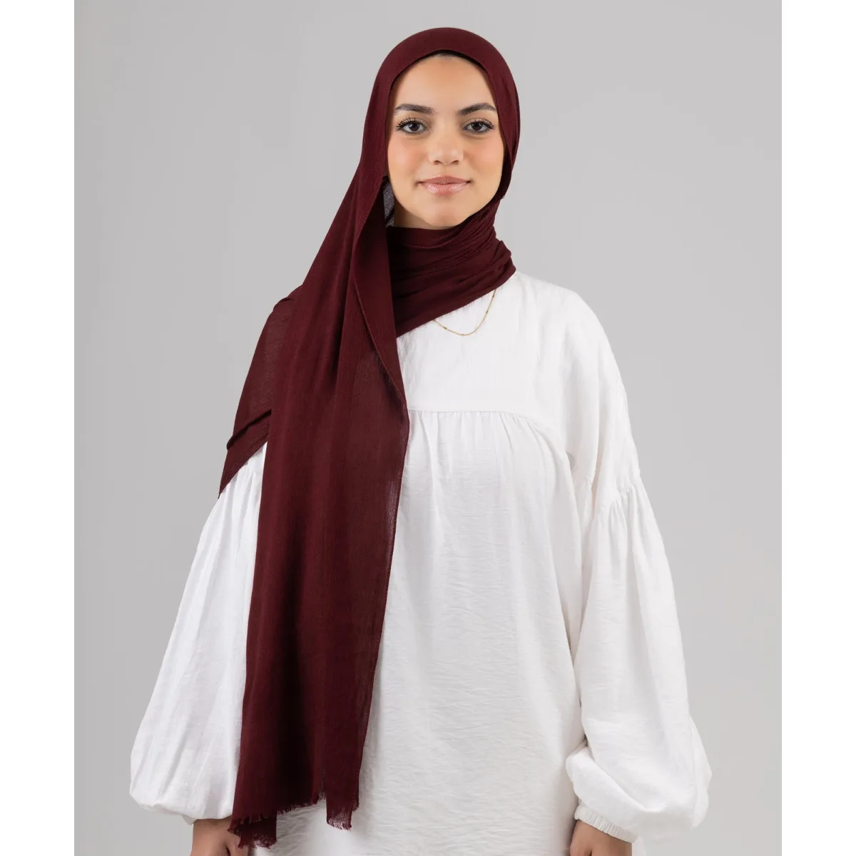 Le Voile Foggy Marble Tassels Cotton Scarf