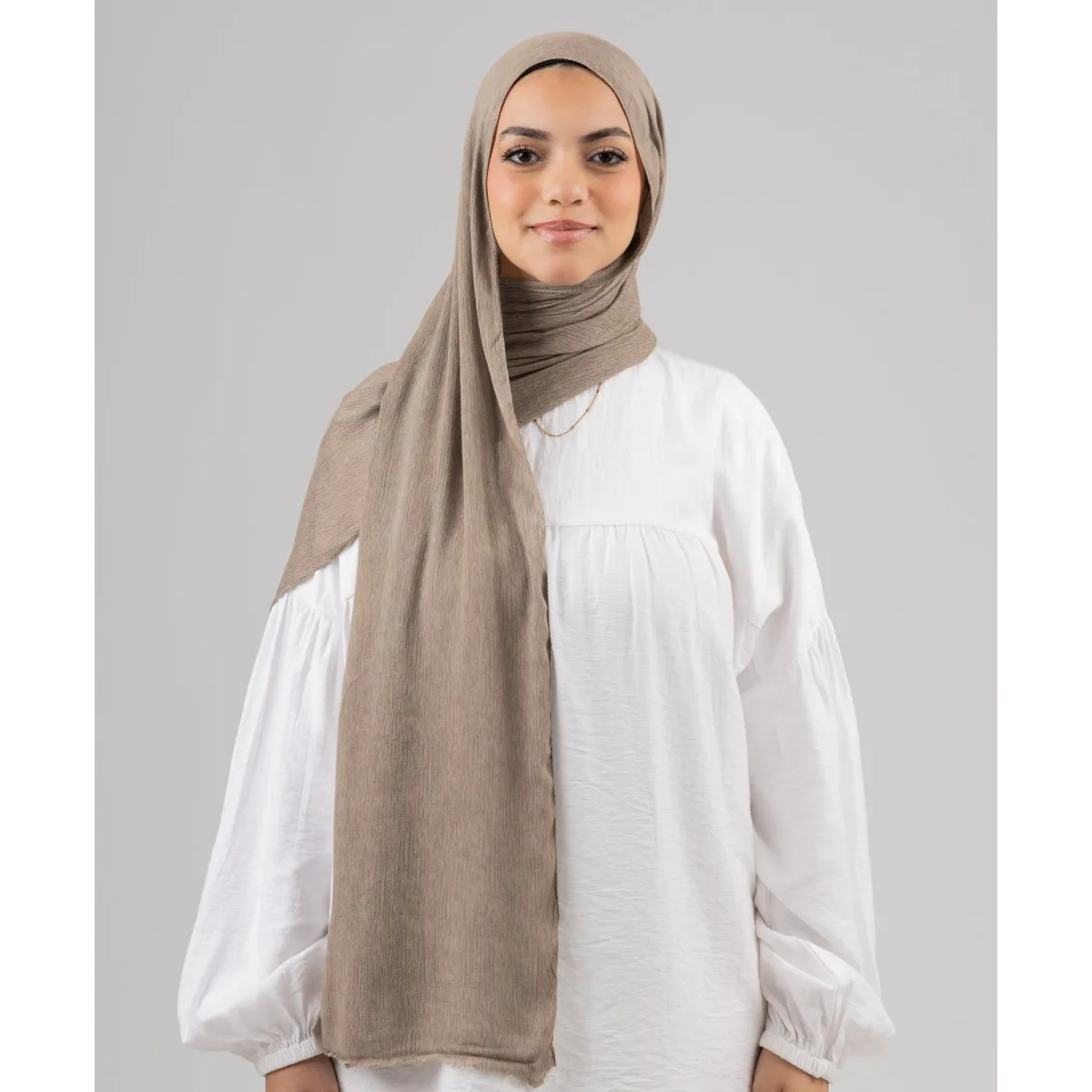 Le Voile Foggy Marble Tassels Cotton Scarf