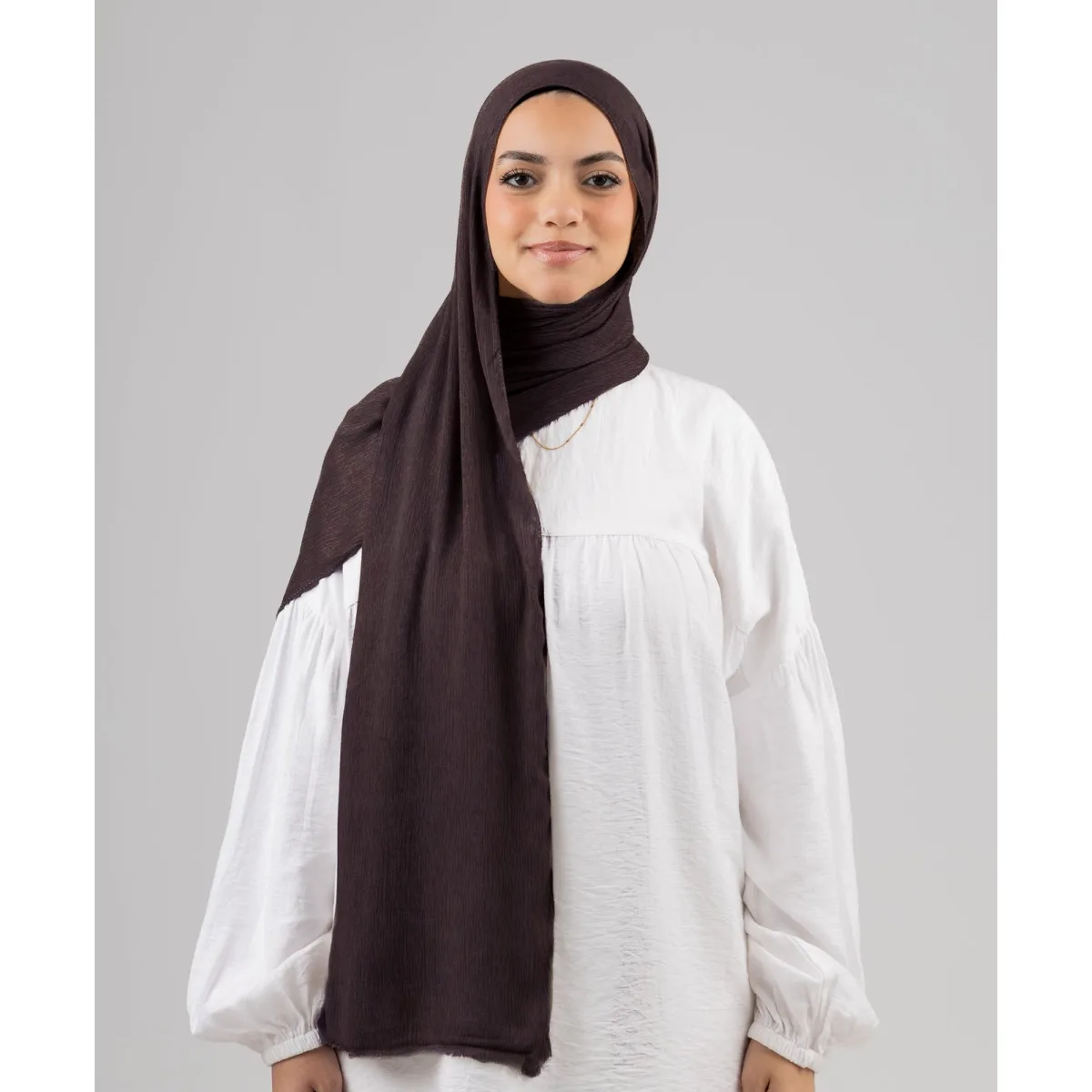 Le Voile Foggy Marble Tassels Cotton Scarf