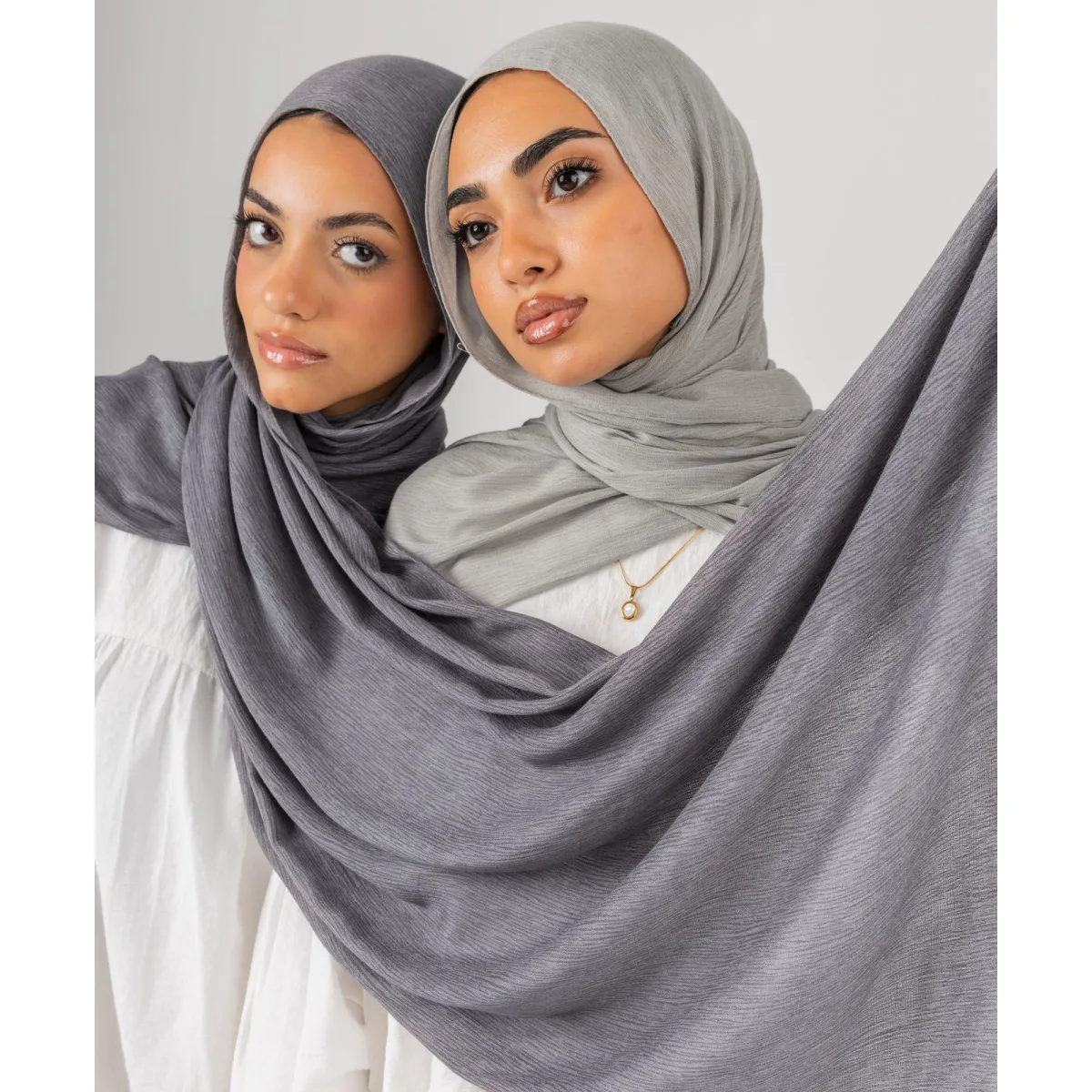 Le Voile Foggy Marble Tassels Cotton Scarf