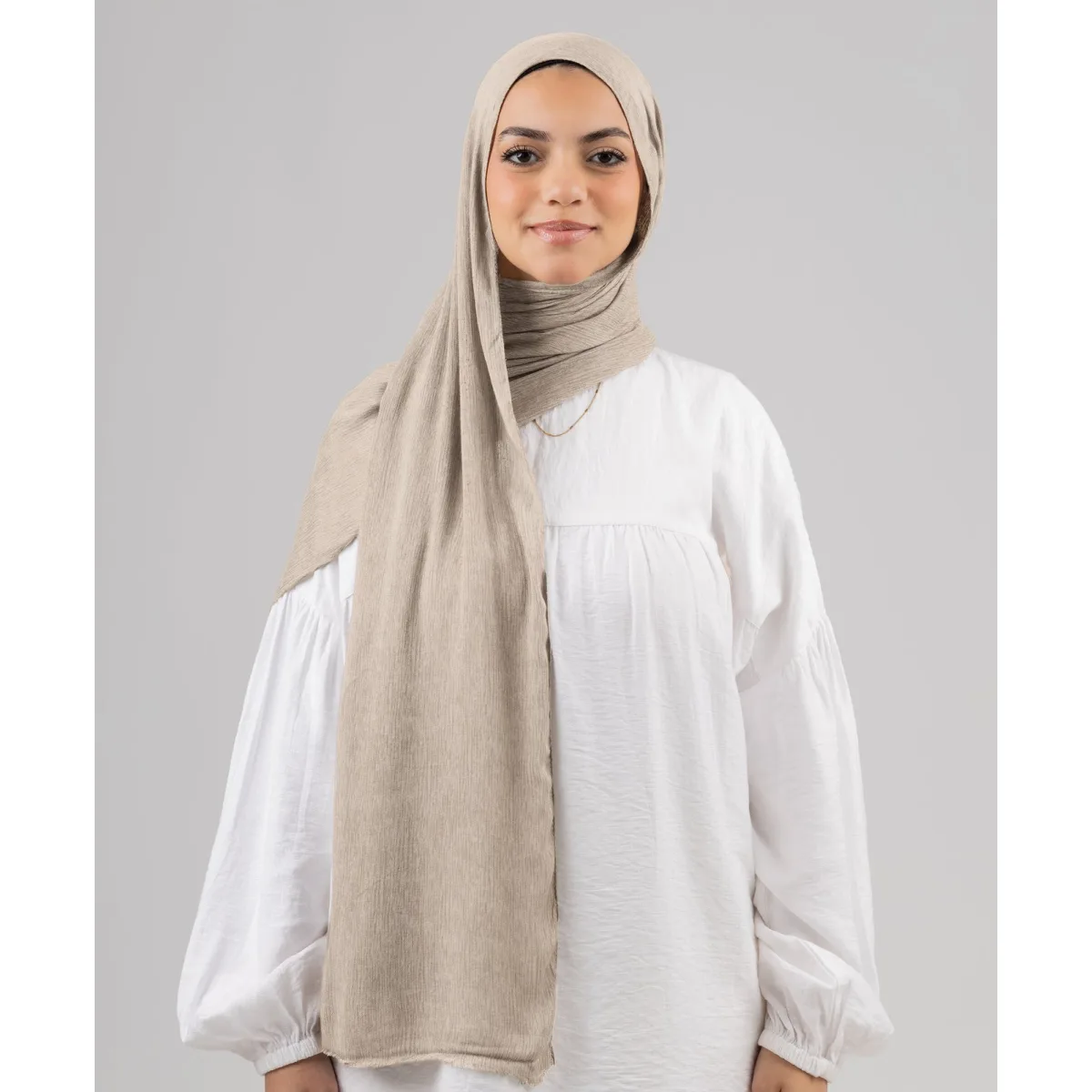 Le Voile Foggy Marble Tassels Cotton Scarf