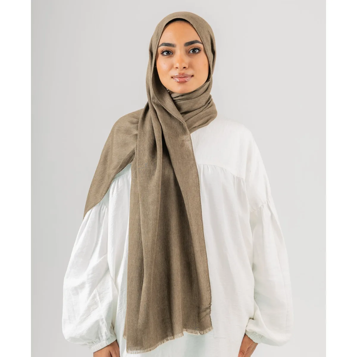 Le Voile Foggy Marble Tassels Cotton Scarf