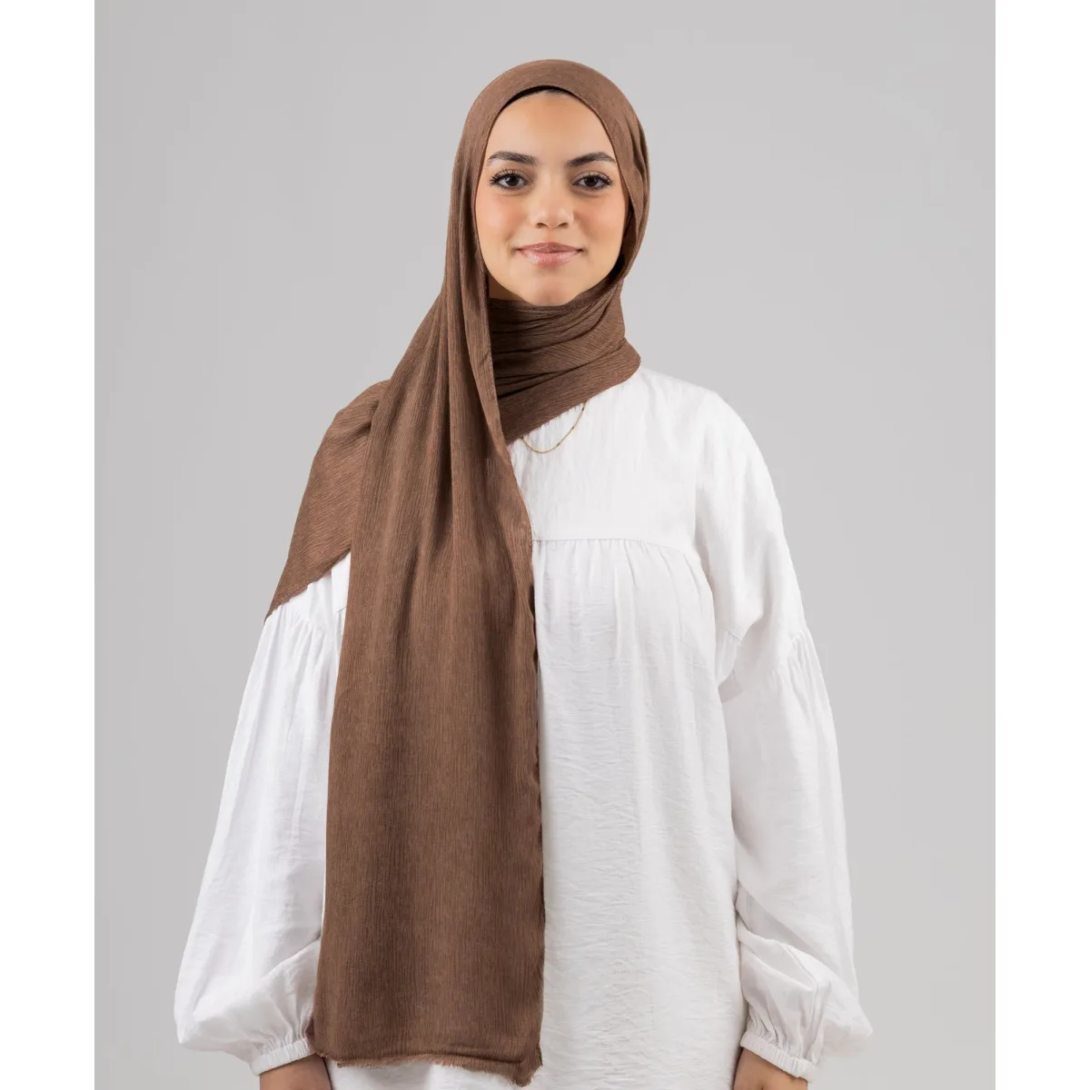 Le Voile Foggy Marble Tassels Cotton Scarf