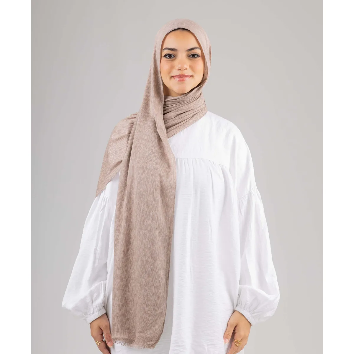 Le Voile Foggy Marble Tassels Cotton Scarf