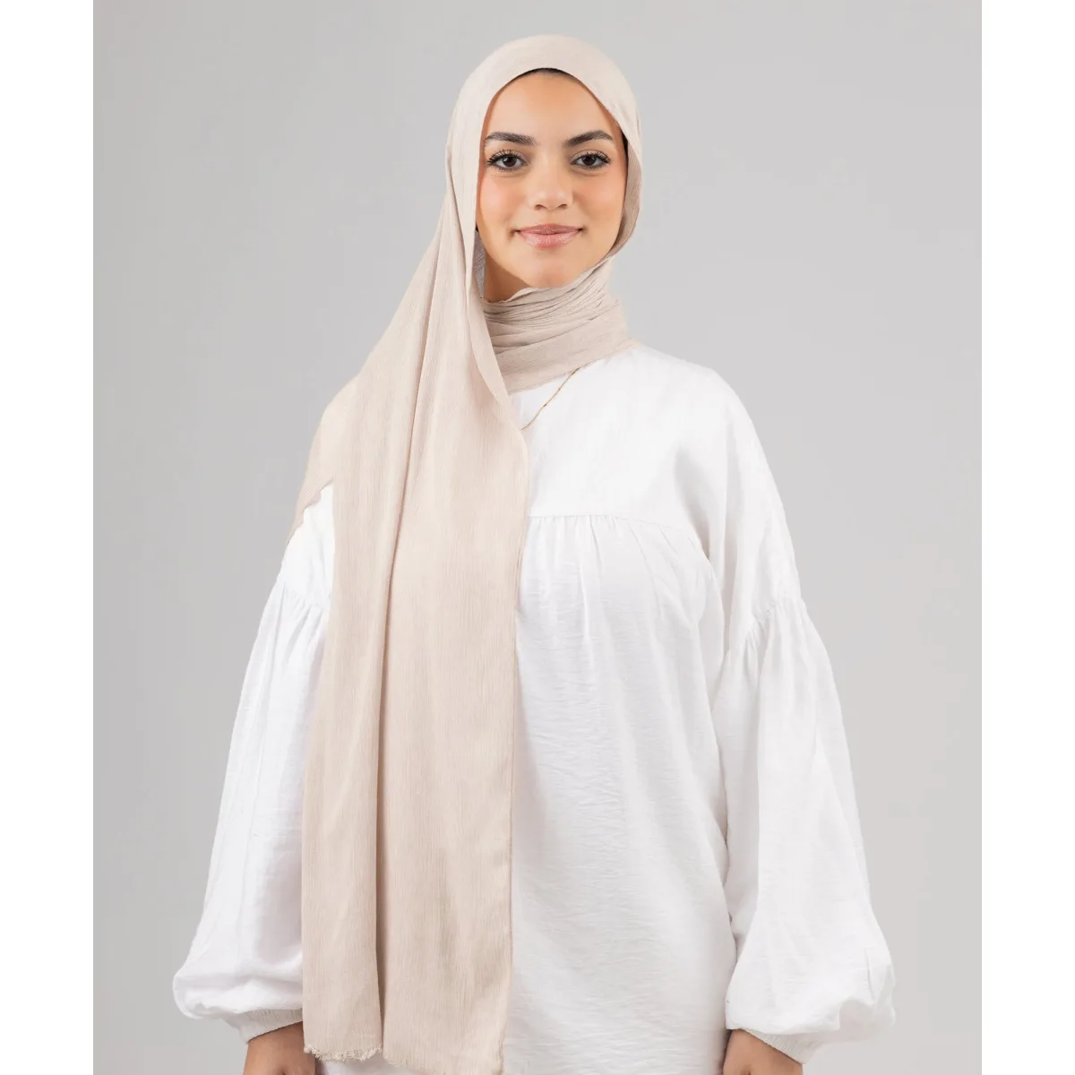 Le Voile Foggy Marble Tassels Cotton Scarf