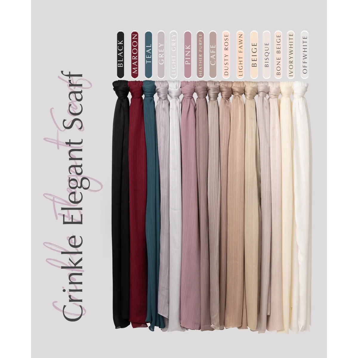 Le Voile Crinkle Elegant Scarf