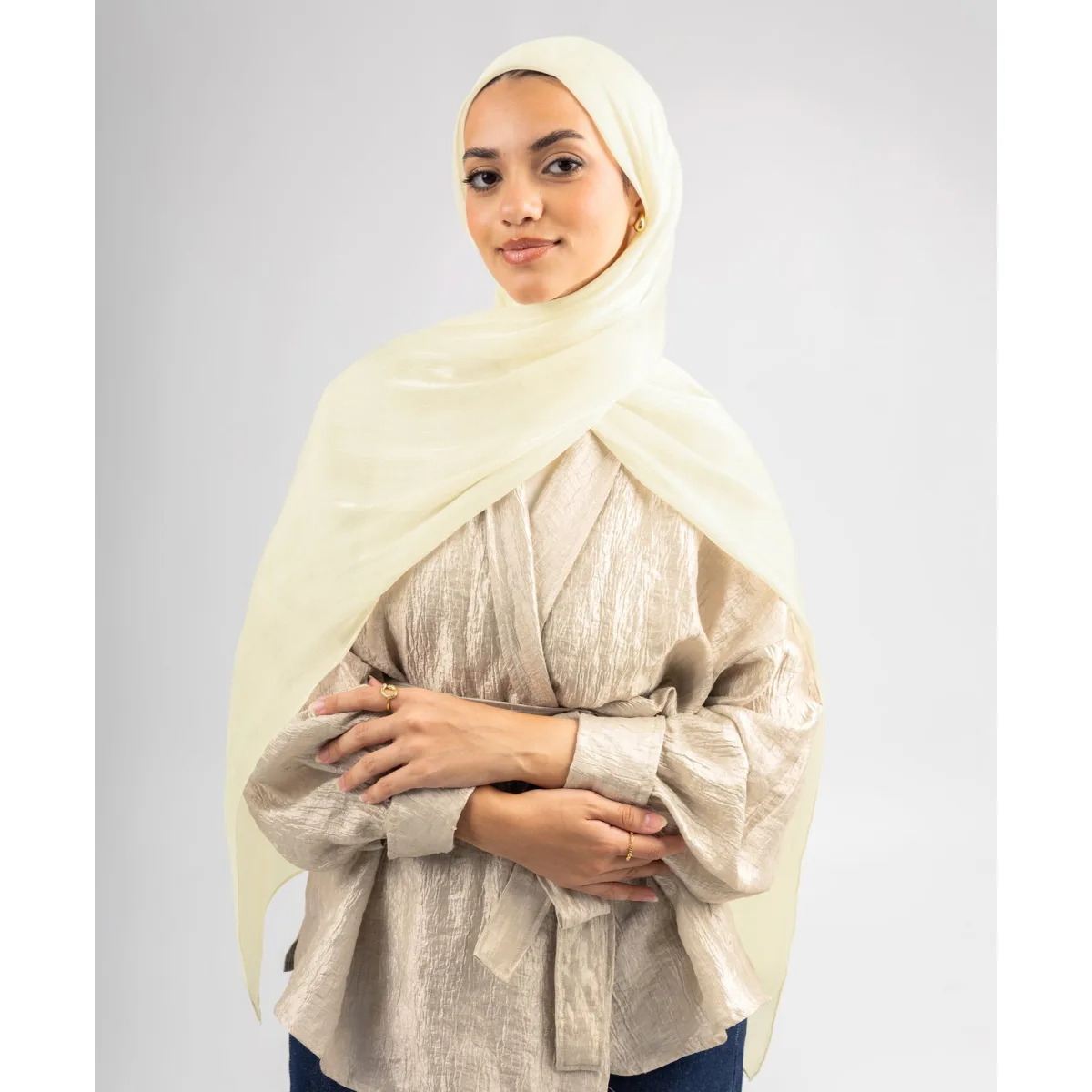 طرحة ساتان كرينكل Organza من لو فوال