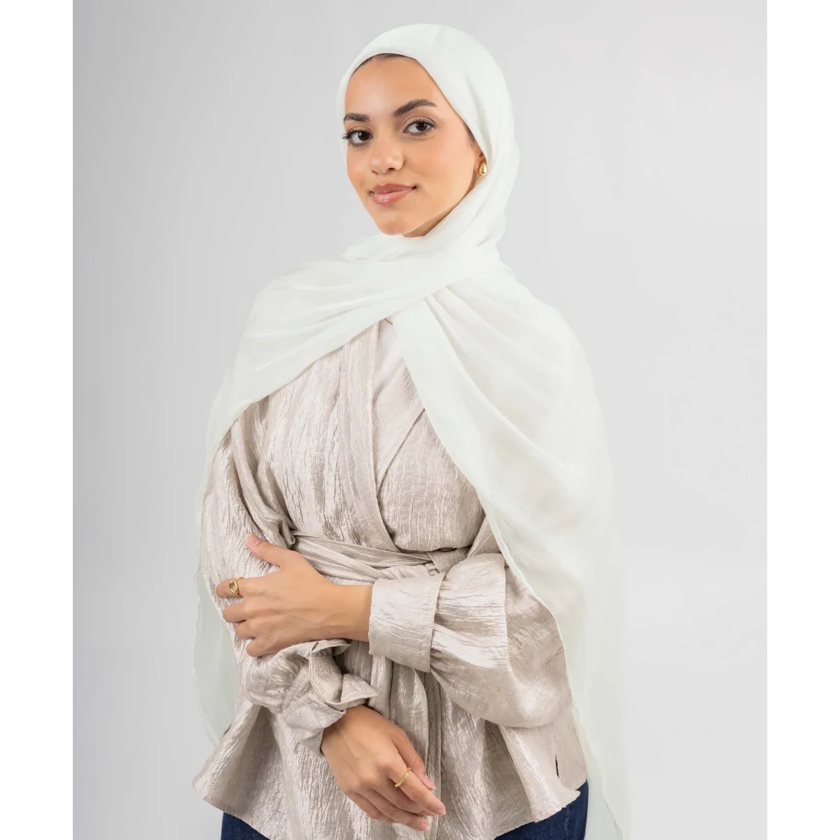 طرحة ساتان كرينكل Organza من لو فوال