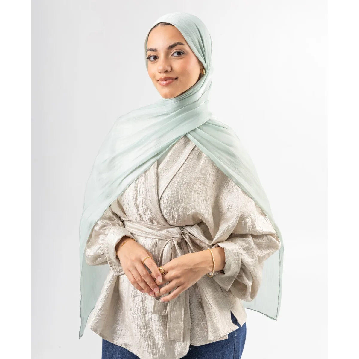 طرحة ساتان كرينكل Organza من لو فوال