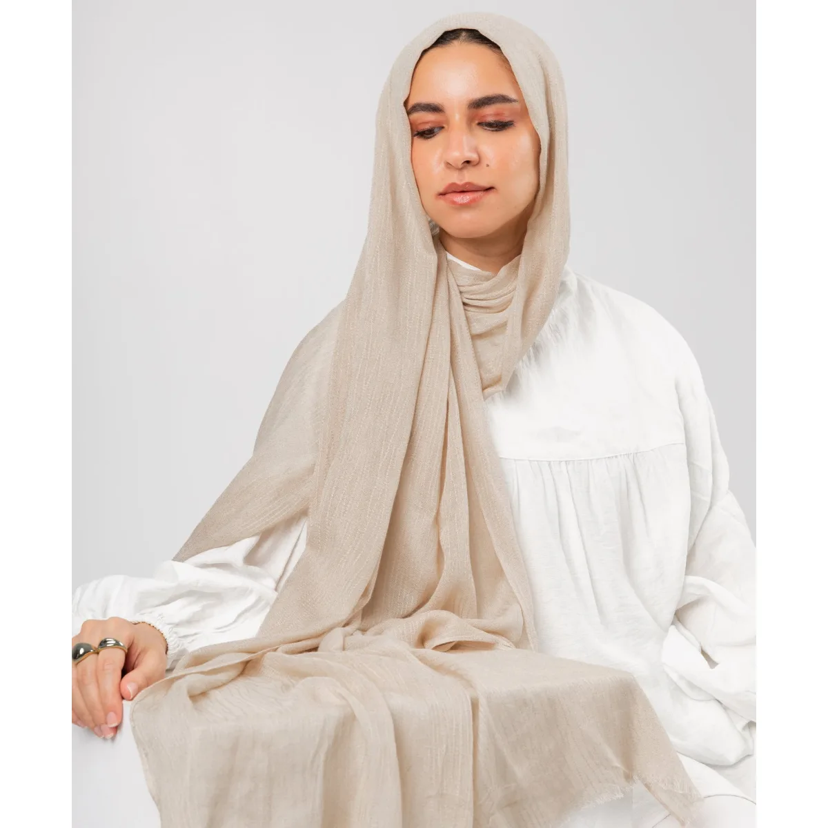 Le Voile Bubbly Linen Scarf