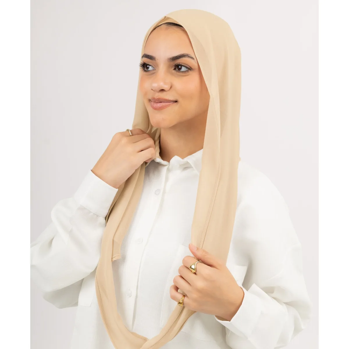 طرحة شيفون Easy Closed Wrap من لو فوال