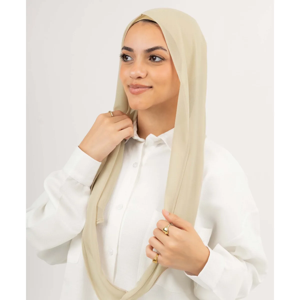 طرحة شيفون Easy Closed Wrap من لو فوال