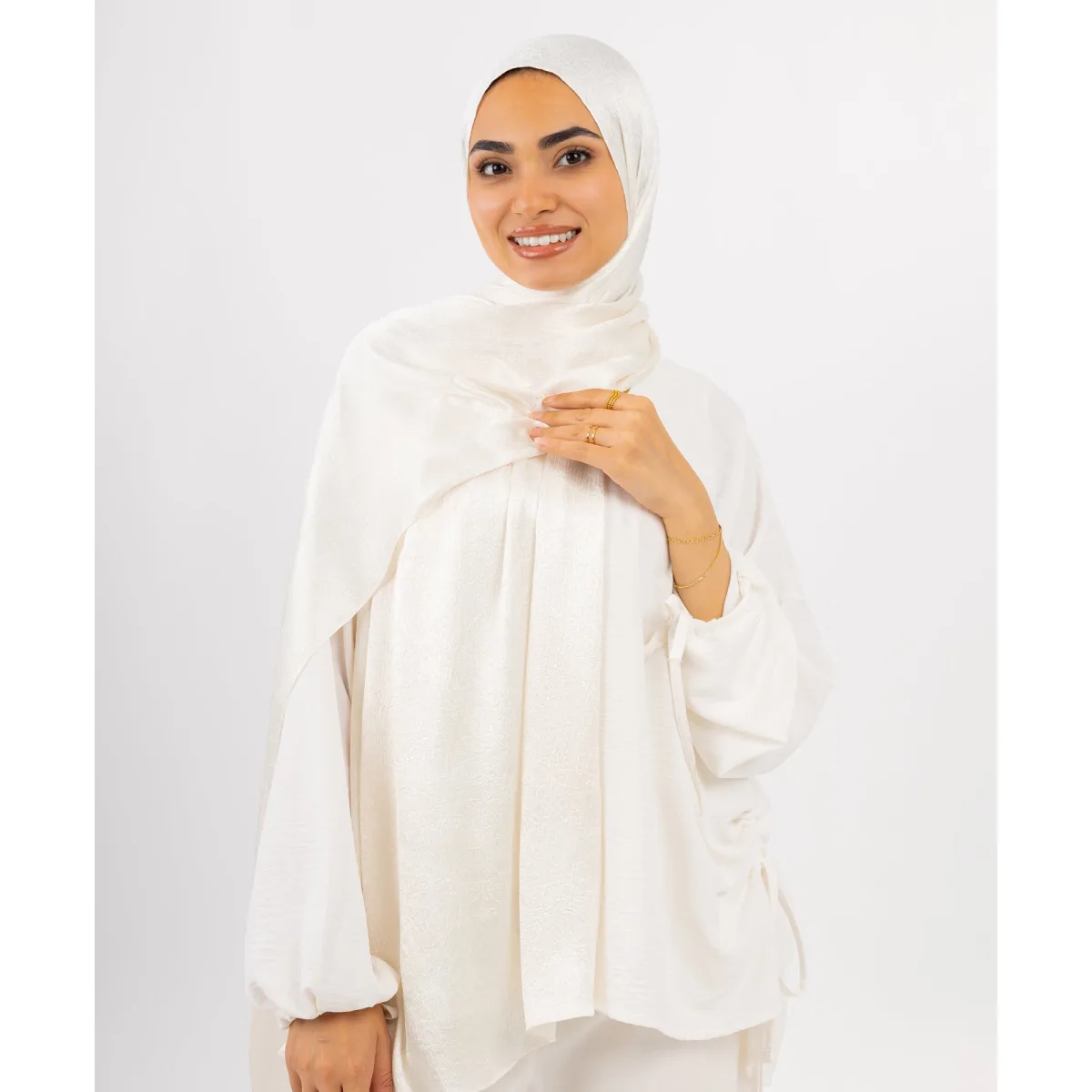 Le Voile Crushed Satin Scarf