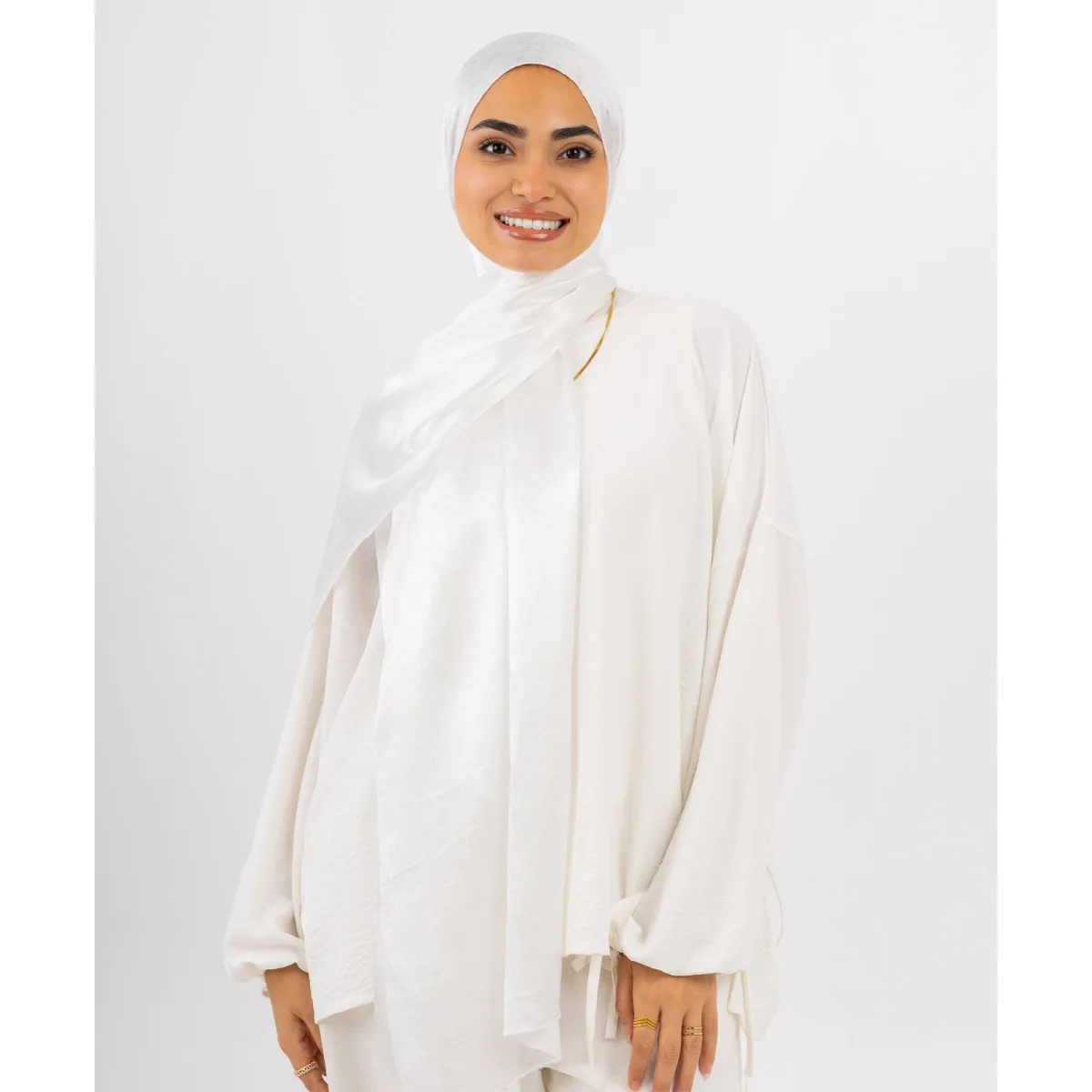 Le Voile Crushed Satin Scarf