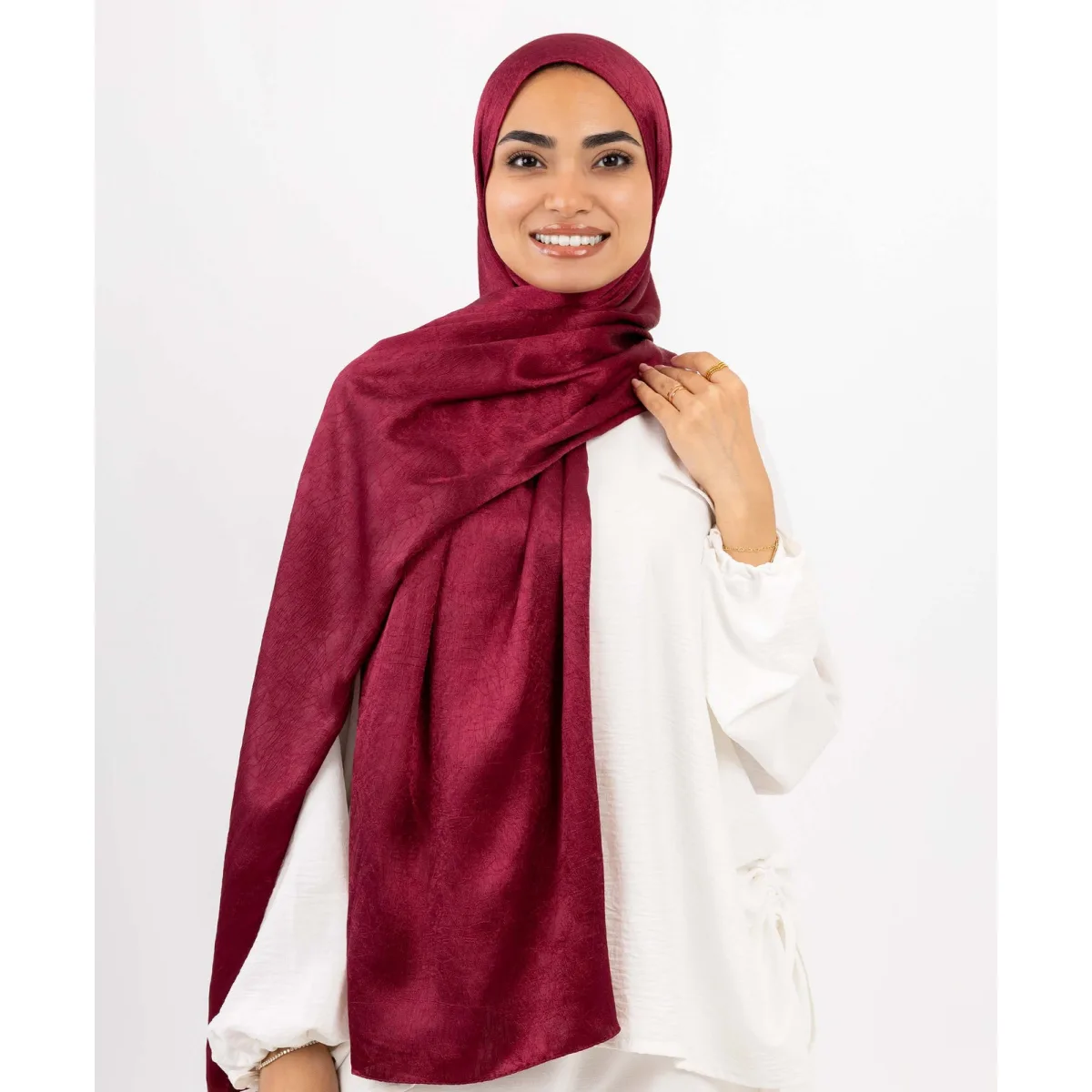 Le Voile Crushed Satin Scarf