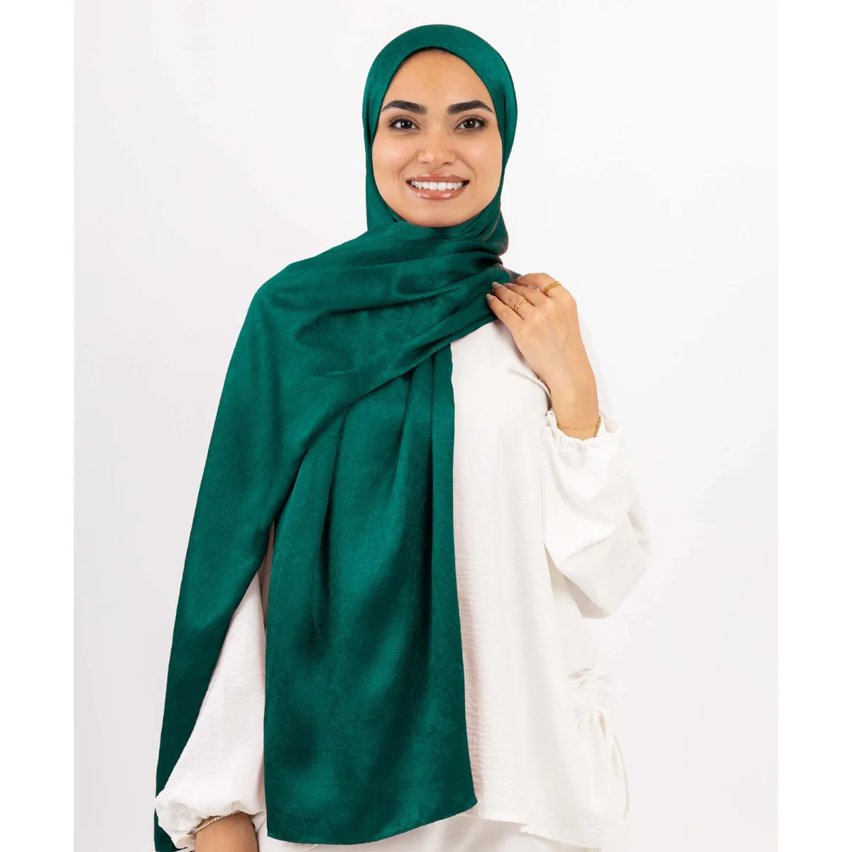 Le Voile Crushed Satin Scarf