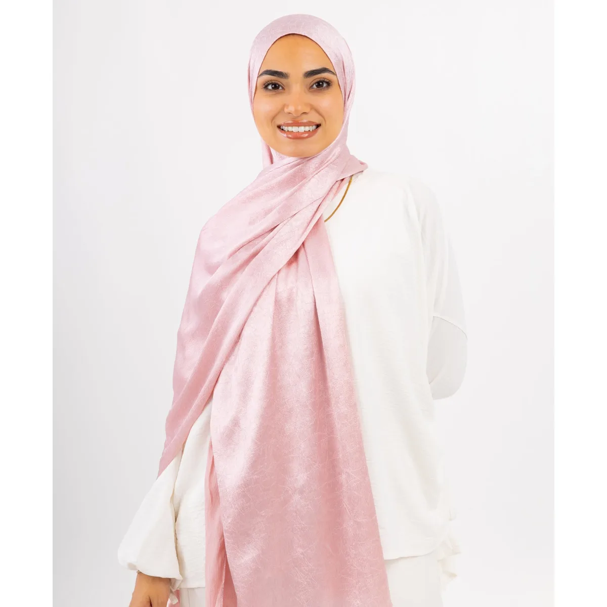 Le Voile Crushed Satin Scarf