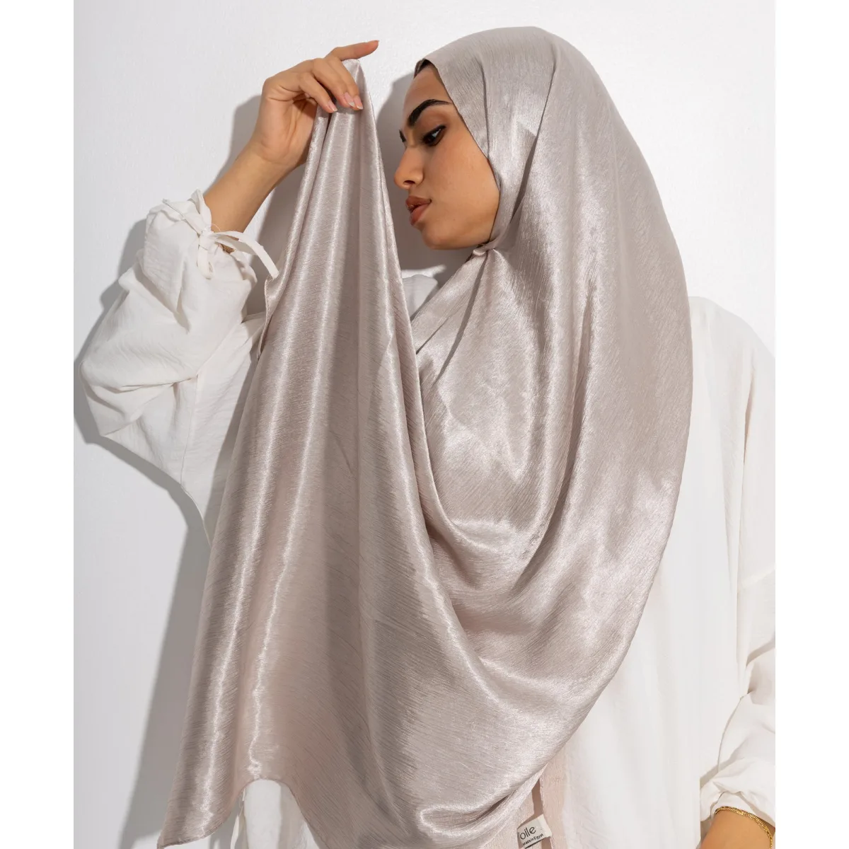 Le Voile Crushed Satin Scarf