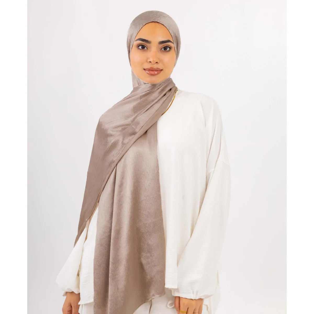 Le Voile Crushed Satin Scarf