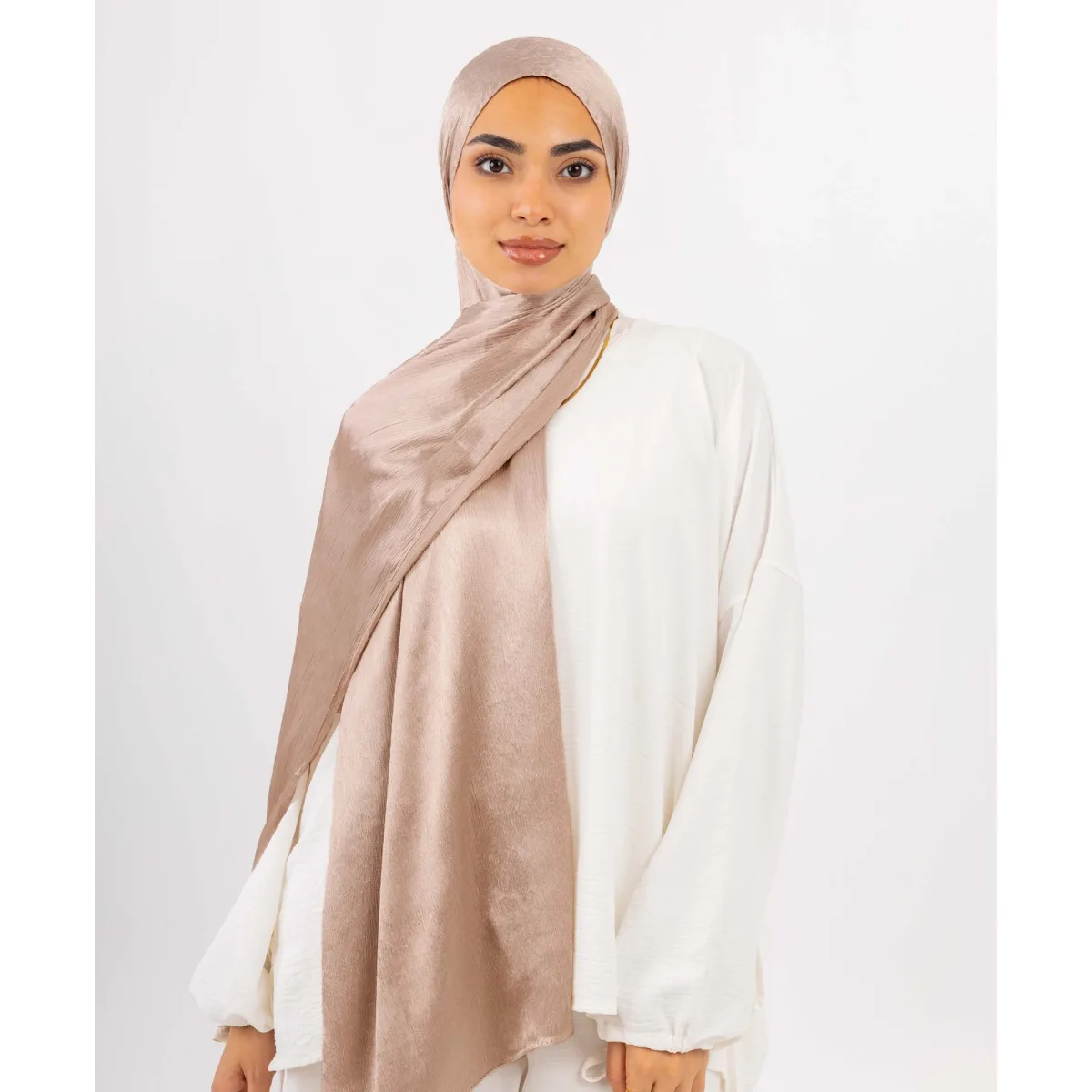 Le Voile Crushed Satin Scarf