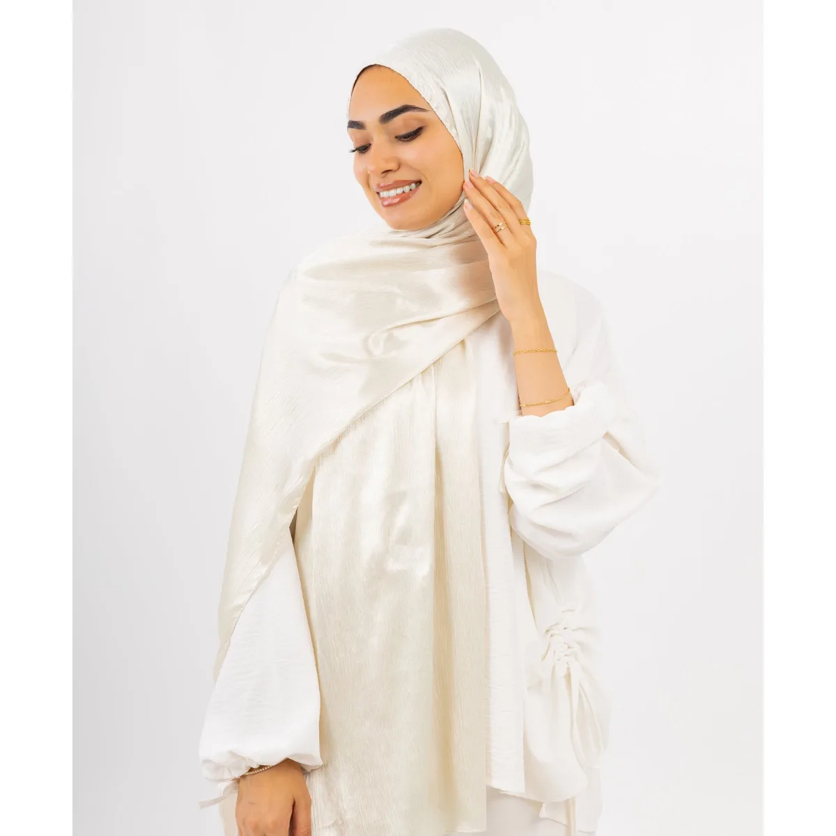 Le Voile Crushed Satin Scarf