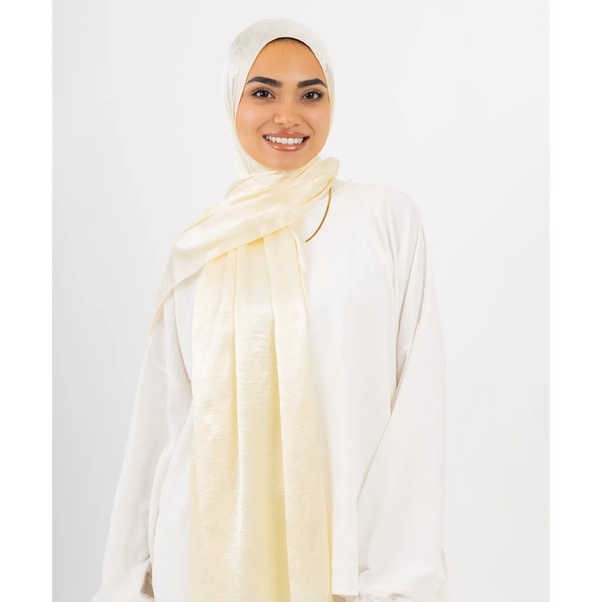 Le Voile Crushed Satin Scarf