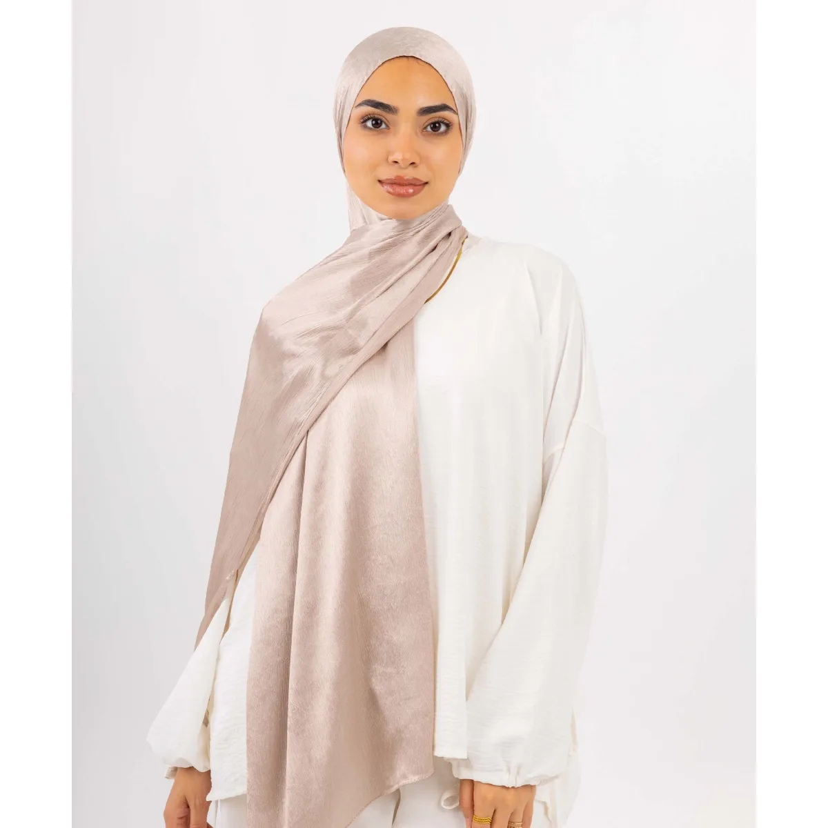 Le Voile Crushed Satin Scarf