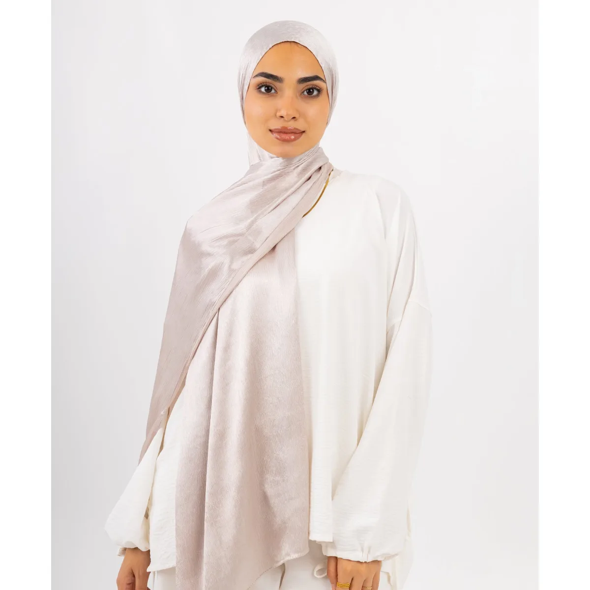 Le Voile Crushed Satin Scarf