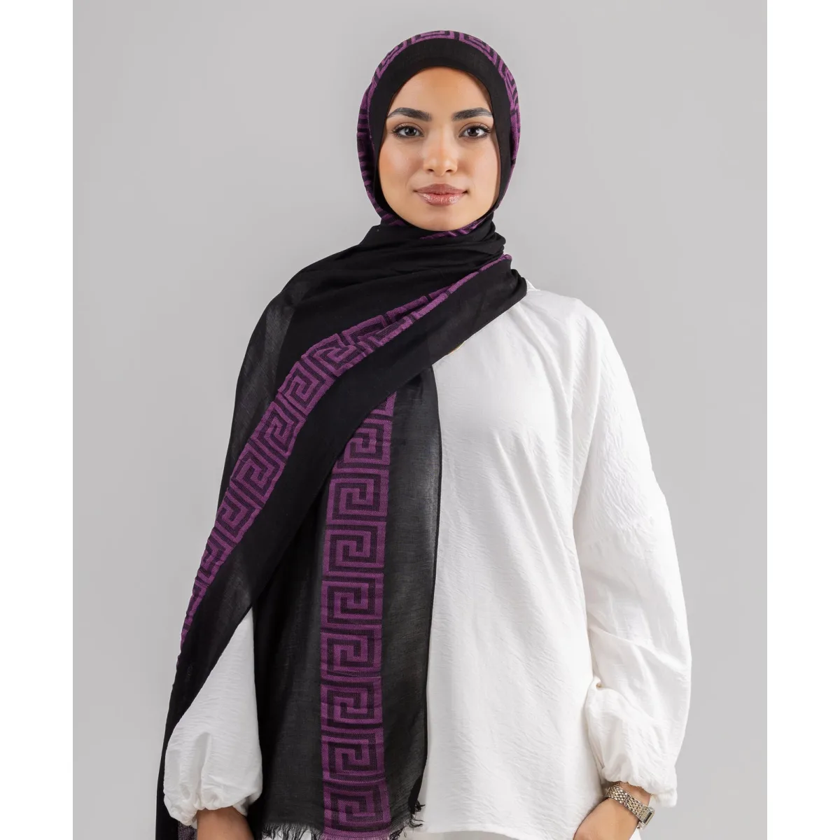 Le Voile Meander Majesty Linen Scarf