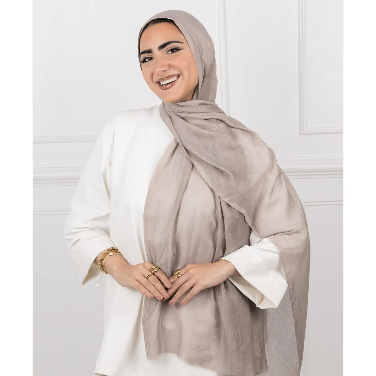 طرحة قطن سادة من لو فوال