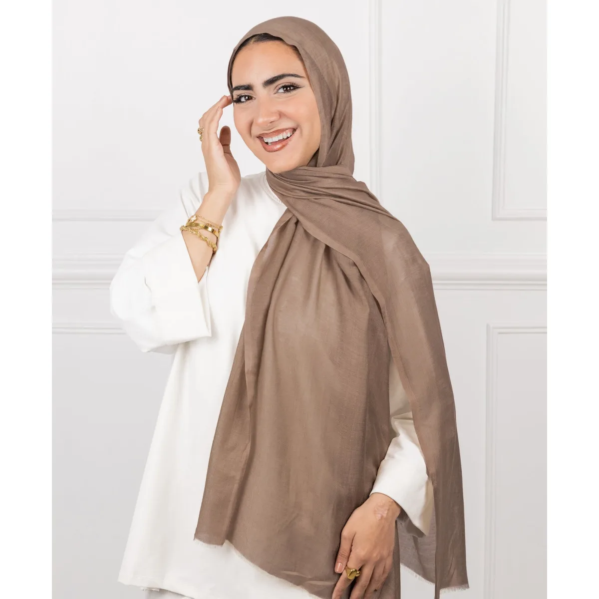 طرحة قطن سادة من لو فوال