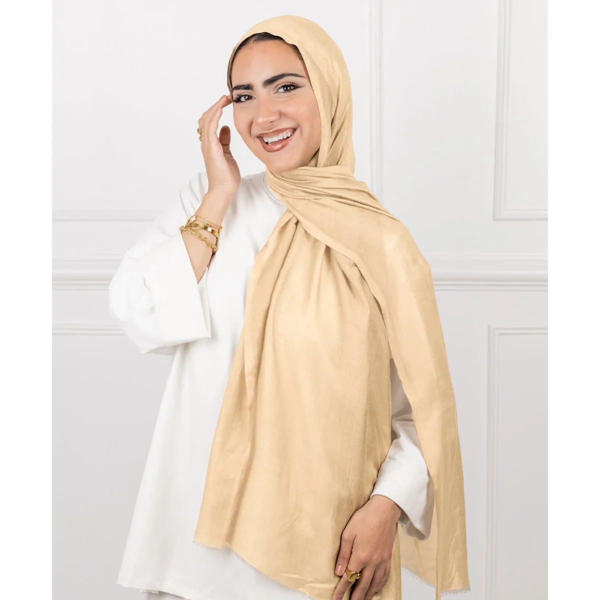 طرحة قطن سادة من لو فوال