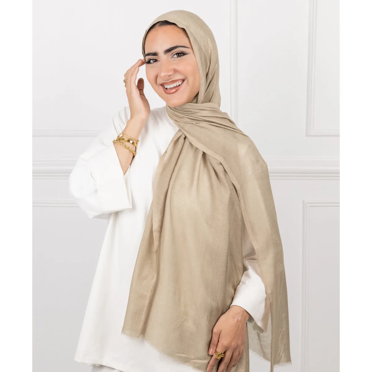 طرحة قطن سادة من لو فوال