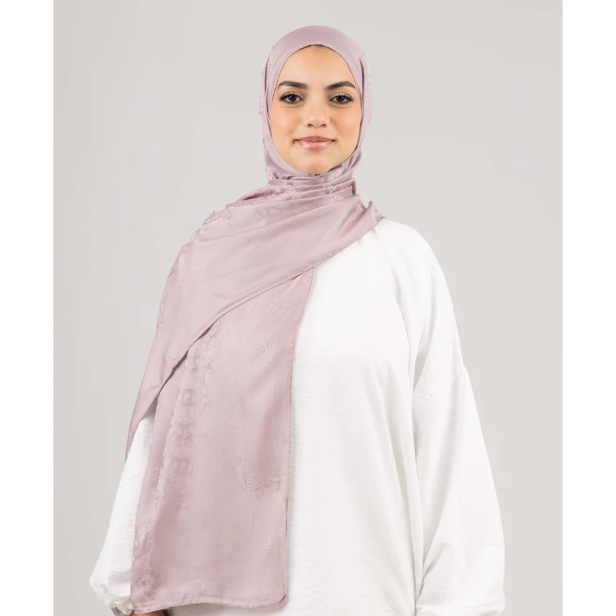 Le Voile Satin Jacquard Scarf