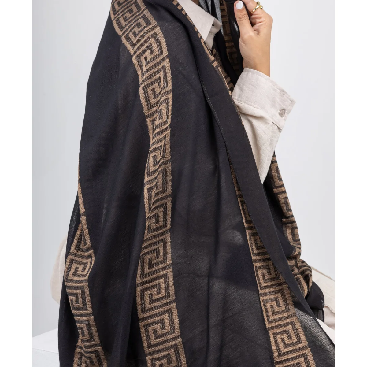 Le Voile Embroidered Glamour Scarf