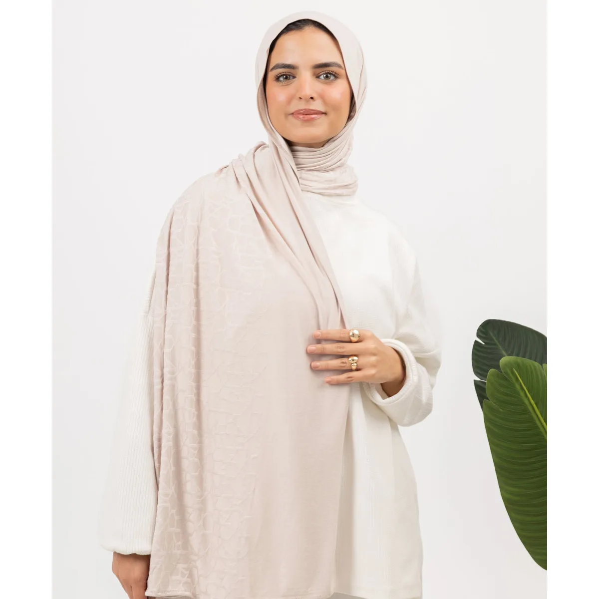 طرحة قطن ليكرا Crackle من لو فوال
