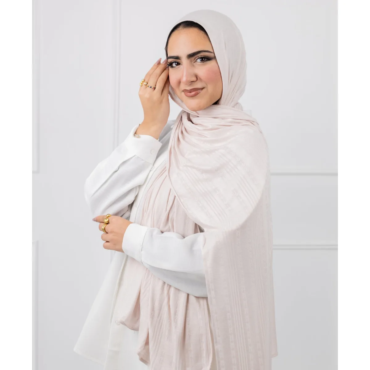 Le Voile Arrows Lined Lycra Scarf