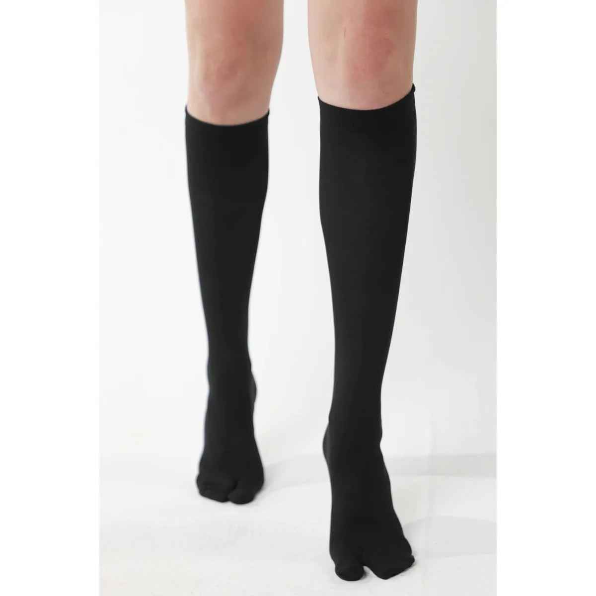 Silvy Opaque Split-Toe Knee-High Socks